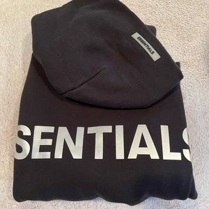 FEAR OF GOD ESSENTIALS BLACK HOODIE